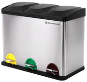 Odpadkový kôš 3x15 L strieborný