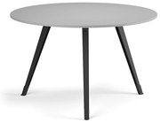 Konferenčný stôl PRIMO ZEN, priemer 120 cm, čierna podnož, sivá