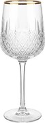 Elegantný pohár na víno so zlatým okrajom - Ø 7*23 cm / 300 ml