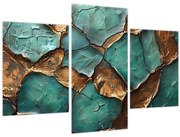 Obraz - Zeleno-zlatá maľba (90x60 cm)