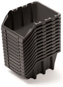 Sada 12 úložných boxov po 12 × 7,7 × 6 cm, čierna