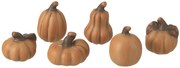 Set 6ks keramická oranžová dekorácia tekvice Pumpkin - 6*4*5 cm