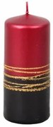 Vianočná sviečka Lumina Gold valec, červená