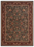 Koberec KASHQAI 4362 400 ornament, zelený / bordový