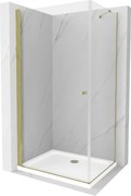 Mexen Pretoria sprchovací kút 70 x 100 cm, číre sklo-zlatý profil + sprchová vanička - 852-070-100-50-00-4010
