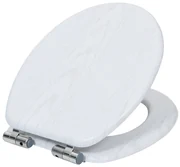 Erga Erga, toaletné WC sedátko z MDF s pomalým zatváraním, biela, ERG-07907