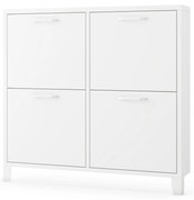 Kovový botník SHIRLEY, 960 x 900 x 170 mm, biely