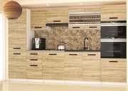 Kuchynská linka Belini 300 cm dub sonoma s pracovnou doskou Syntka2  TOR SYNTKA2/7/WT/DS/0/B1