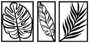 Kovová nástenná dekorácia 80x38 cm Leaf – Wallity