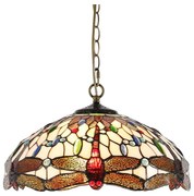 Prezent 1708 - Luster na reťazi TIFFANY 2xE27/60W/230V