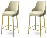 Súprava barových stoličiek Enox Cream and Gold, 2 ks, 2 ks
