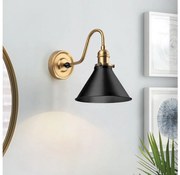 Elstead PV1-AB-MB - Nástenné svietidlo PROVENCE 1xE27/60W/230V zlatá/čierna