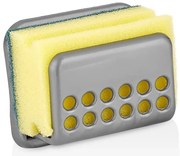 Orion Držiak na hubku do drezu, s hubkou, na prísavku, GABKE sivý