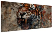 Obraz - Tiger z tehál (120x50 cm)