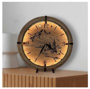 Li-Go 23697/DUB/BAT2 - LED stmievateľné hodiny so snímačom LED/1xAA, priemer 32 cm, dub