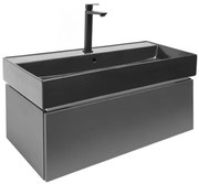 Kúpeľňová skrinka s umývadlom SAT Feel 100x30x46 cm antracit SATFEEL100ANTU3B