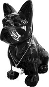 Dekoračná soška Francúzsky buldoček 24 cm, čierna%