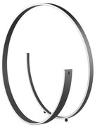 Čierna LED stojacia lampa s hlasovým ovládaním/s ovládaním pomocou mobilnej aplikácie s kovovým tienidlom (výška 75 cm) Cinardi – CINQUE