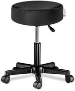 InternetovaZahrada Taburetka na kolieskach - čierna