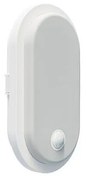 LED vonkajšie nástenné svietidlo s pohybovým čidlom OVAL LED/10W/230V IP65 biele