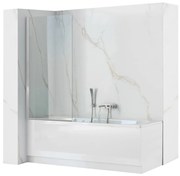Rea Lagos Fix, pevná vaňová zástena 80x140 cm, chrómová, REA-W5630