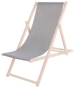 Záhradné ležadlo sivé/buk