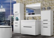 Kúpeľňový nábytok Belini biely mat + umývadlo + zrkadlo ROD M 5/0/W/W/0/ZW