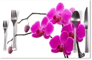 Sablio Prestieranie Fialové Orchidey: 40x30cm