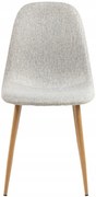 Jídelní židle Celia světle šedá/dub