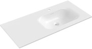 Mexen Vela, umývadlo na zapustenie 101 x 46,5 cm, pravé, biela lesklá, 25231000P
