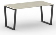 Kancelársky stôl PRIMO IMPRESS, 160x80 cm, čierna podnož, dub prírodný