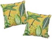 Sada 2 ks vonkajších vankúšov GRAVES 50x50 cm, žlté