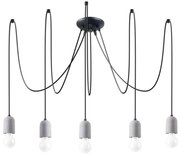 Sollux SL.1161 - Luster na lanku NESO 5xE27/15W/230V pavúk betón