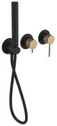 Sapho Sapho, ULTRAMIX podom. sprch./vaňová batéria, ručná sprcha, 2 výstupy, čierná mat/zlato mat, UT045BG