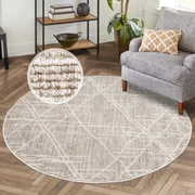 Dekorstudio Vintage okrúhly koberec CLASICO 9162 - béžový Priemer koberca: 120cm