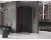 Mexen Velar L, sprchový kút s posuvnými dverami 100 x 70 cm, 8mm šedé sklo, medená matná, 871-100-070-43-65