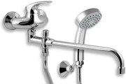 Novaservis Metalia 57, vaňová paneláková batéria 100 mm, chrómová, 57037,0