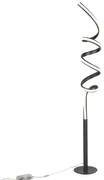 Dizajnová stojaca lampa čierna vrátane LED a stmievača - Twisted