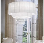 Ideal Lux - Krištáľový luster na lanku OPERA 10xE27/60W/230V pr. 90 cm biela