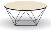 Okrúhly konferenčný stôl WIRE, priemer 105 cm, breza