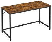 VASAGLE industriálny dizajnový stôl Vintage hnedo-čierna LWD043B01
