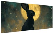 Obraz - Zajac s mesiacom (120x50 cm)