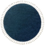 Kusový koberec Berber 9000 navy kruh, 120x120 (priemer) kruh, modrá, obývacia izba, Dywany Łuszczów
