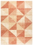 Koberc FEEL 5672/17911 trojuholníky, béžový / terakota