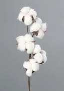 Umelá kvetina Bavlník 49 cm, biela%