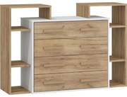 Komoda RIO 4S craft biela/zlatý