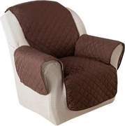 Prikrývky s opierkami béžová/hnedá kreslo - sedák 57 cm