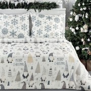 VIANOČNÉ RENFORCÉ OBLIEČKY DWARF 160X200 CM, 2 KS 70X80 CM VZOROVANÉ