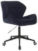 LuxuryForm DESIGN Stolička MILANO VELUR na čiernej podstave s kolieskami - čierna