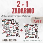 INTERMEDIC SK Obliečka na vankúš Luskáčik 40×40 cm – 100% bavlna, zimný motív